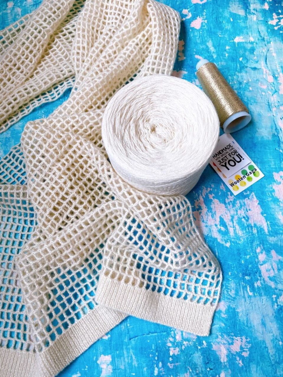 get我的同款 三万三钩针羊绒围巾