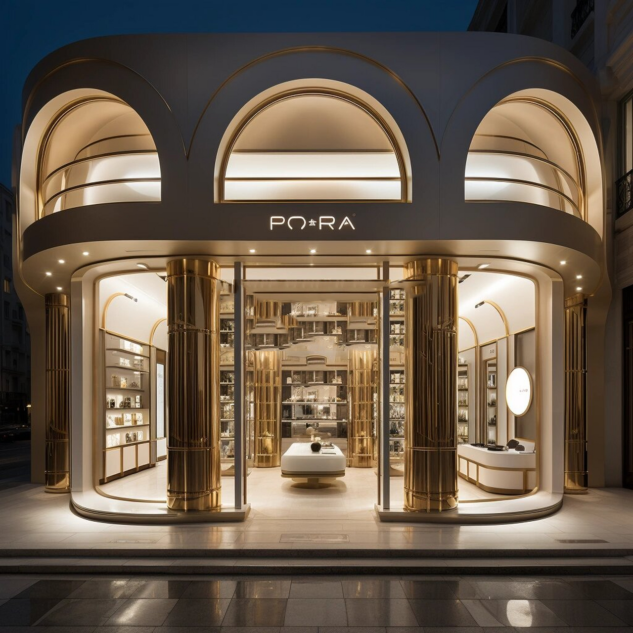 第八十七期|奢侈品类珠宝店铺门头设计合集 室内户外都适用,金属电镀