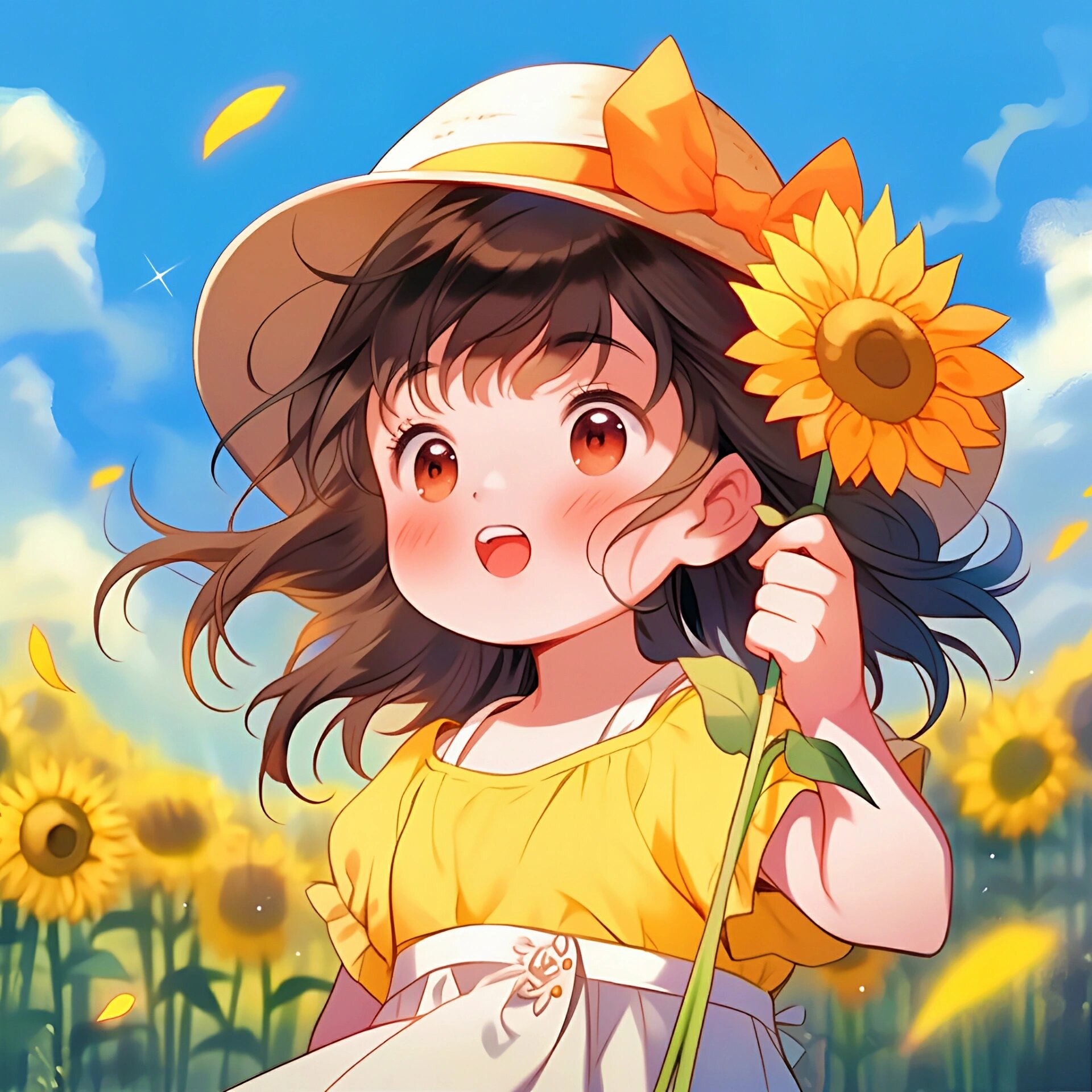 温暖治愈向日葵女生头像