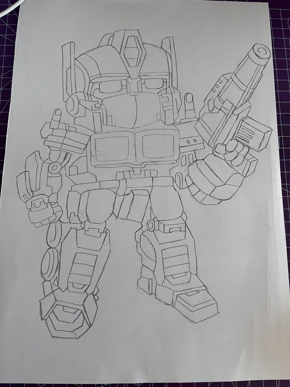 手绘变形金刚擎天柱       附步骤图