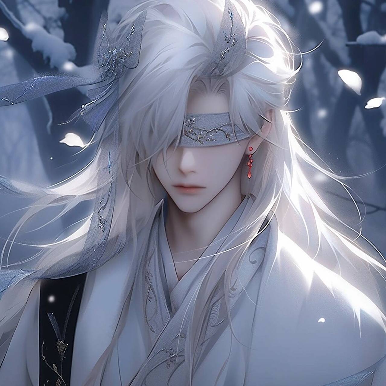 古风武侠高冷男生头像|蓝色系古风男生头像