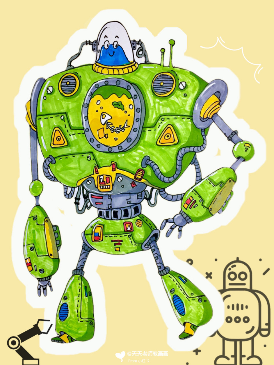 创意美术—机器人0615 11566观察机器人图片,了解机器人的
