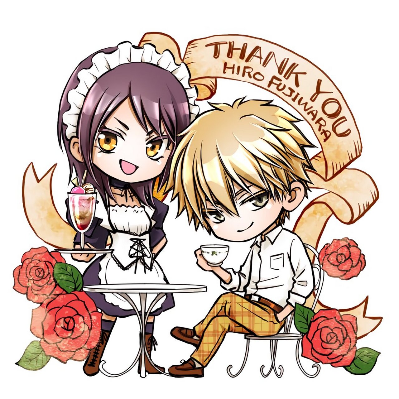 《会长是女仆大人》鲇泽美咲 2022生日贺图 漫画作者·藤原飞吕绘制