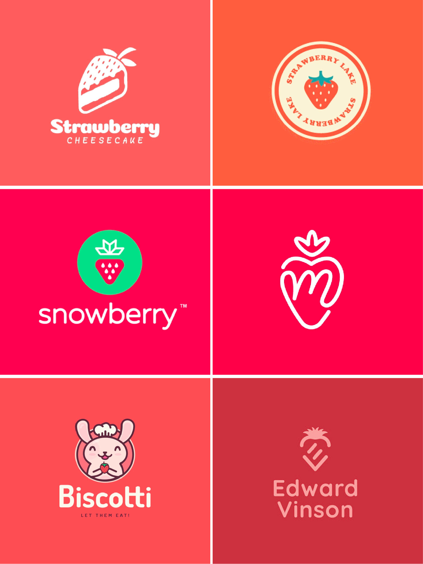 【517期】一百款草莓logo设计集合