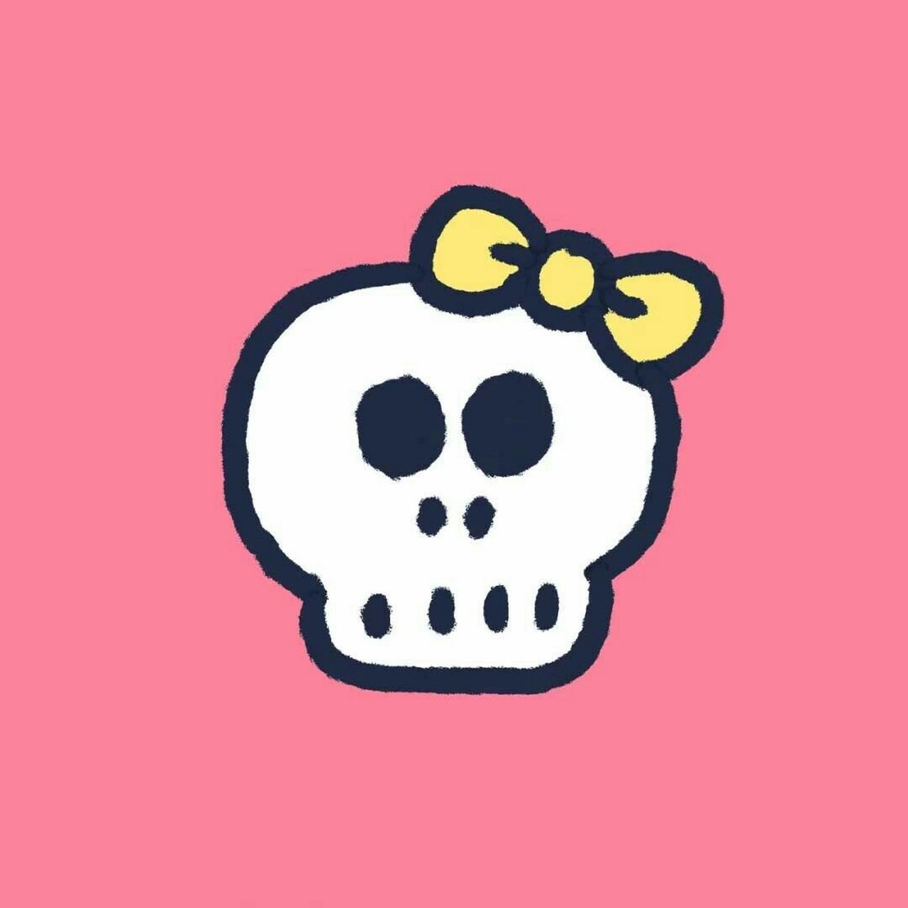 有点可爱的骷髅头 画师:下里巴熊 #头像分享# #头像# #可爱头像# #团