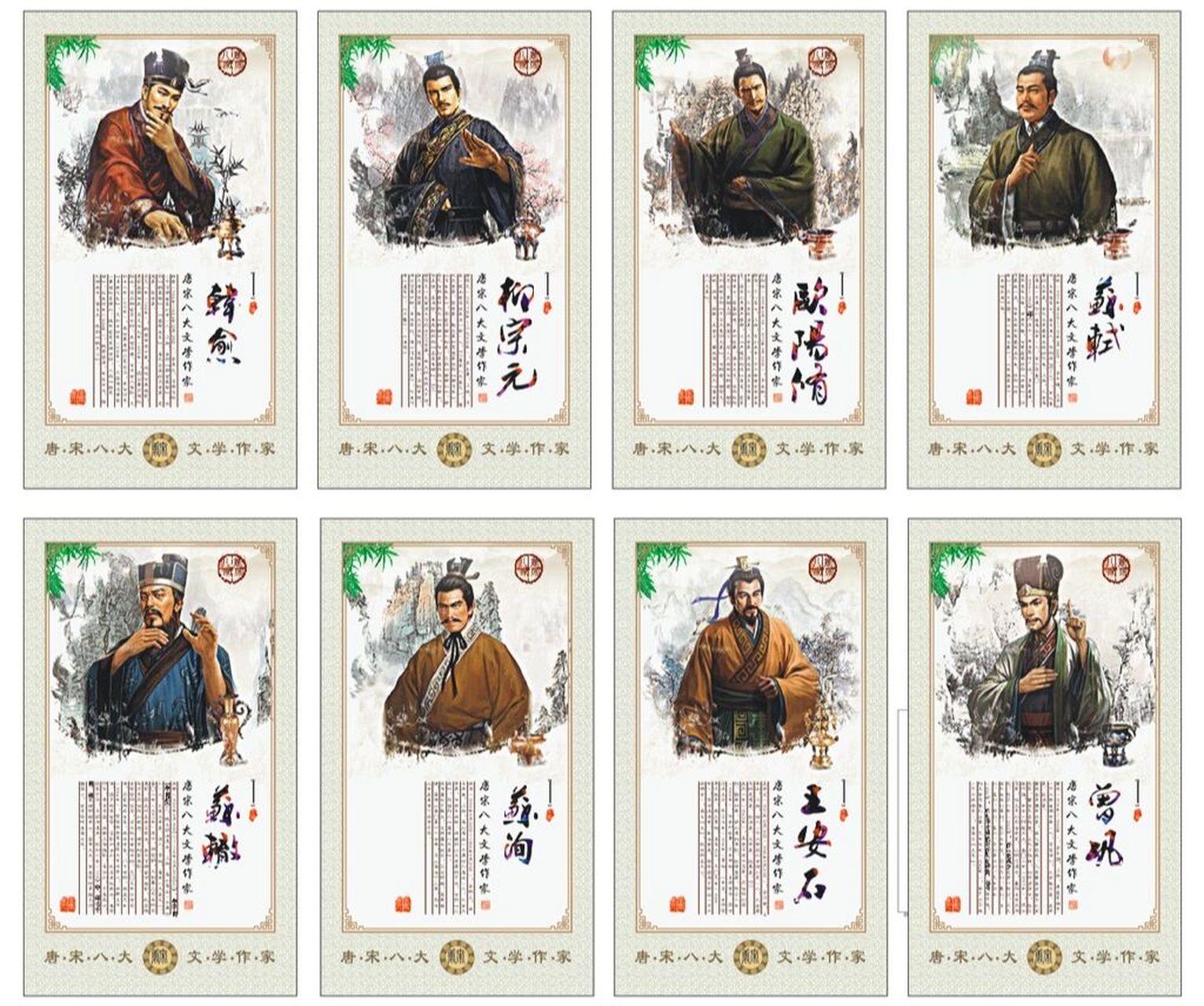 唐宋八大家 92柳宗元(773-819),唐朝,山西运城市人(古称河东郡).