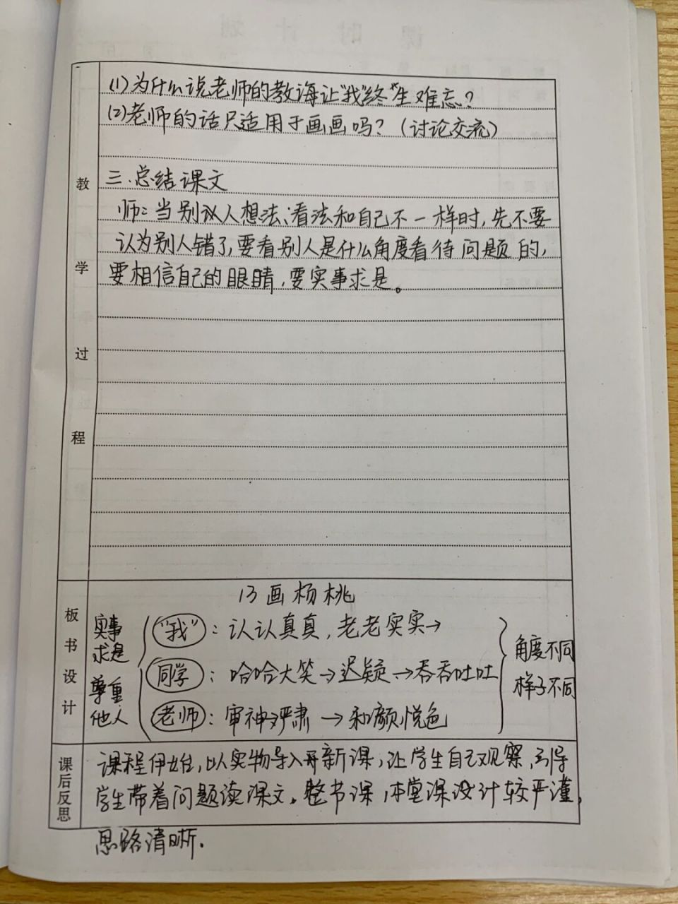 二年级下册语文《画杨桃》教案 #教案# #语文教案# #手写教案# #备课