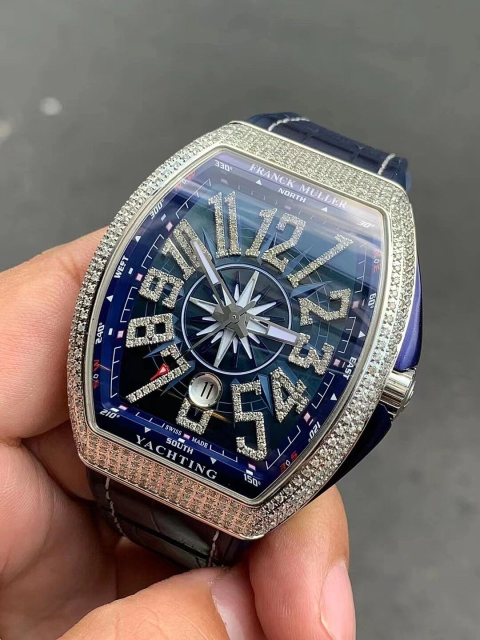 法兰克穆勒v45游艇 franck muller v45 sc dt,法兰克穆勒v45型后镶钻