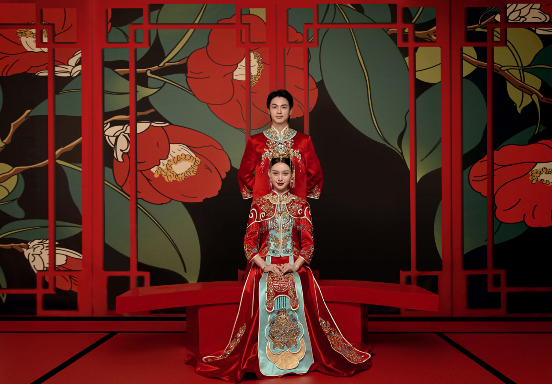 果石摄影2021ss 中式婚纱照70 闪光童话·花木兰篇[爱你] .