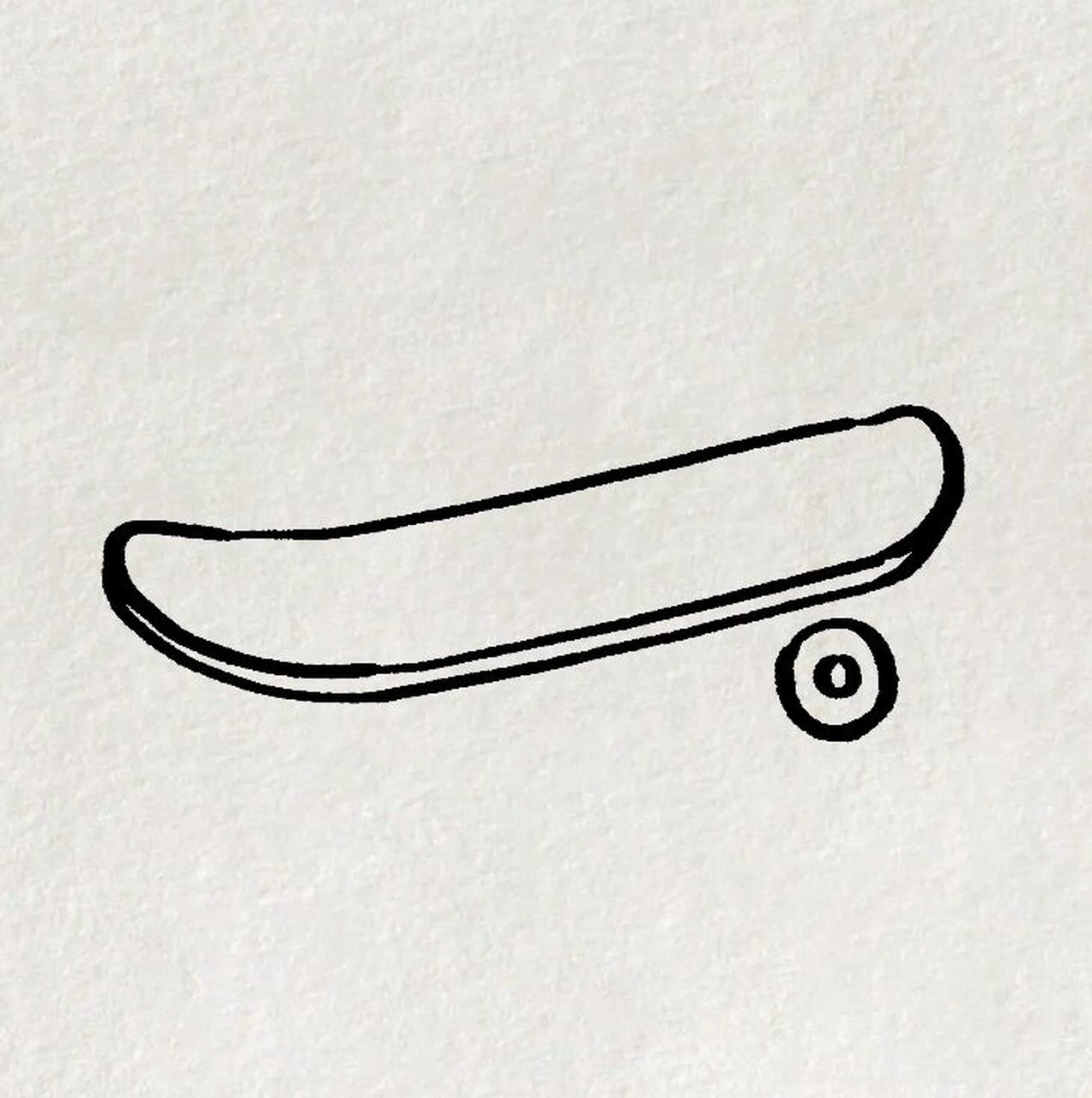 滑板05简笔画(附步骤) 简单的滑板,大家一起来画吧!