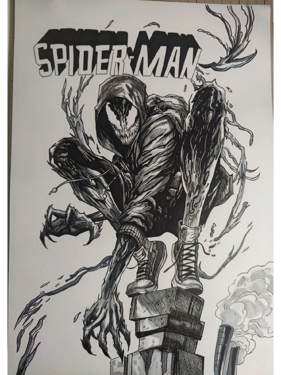 马克笔手绘日常之蜘蛛侠 0000马克笔手绘临摹练习日常0000