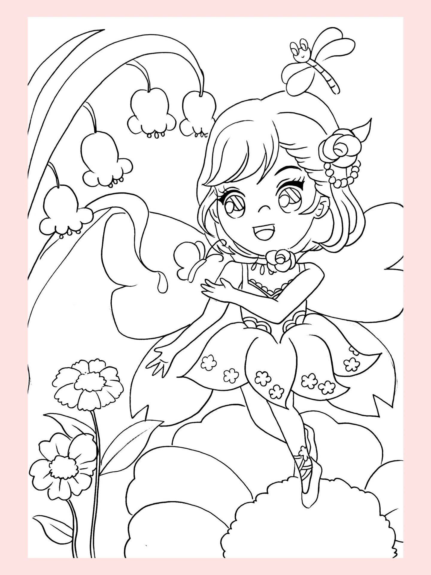 【186】儿童创意画《花仙子》 94花朵中飞出来一个小精灵,好美哦!