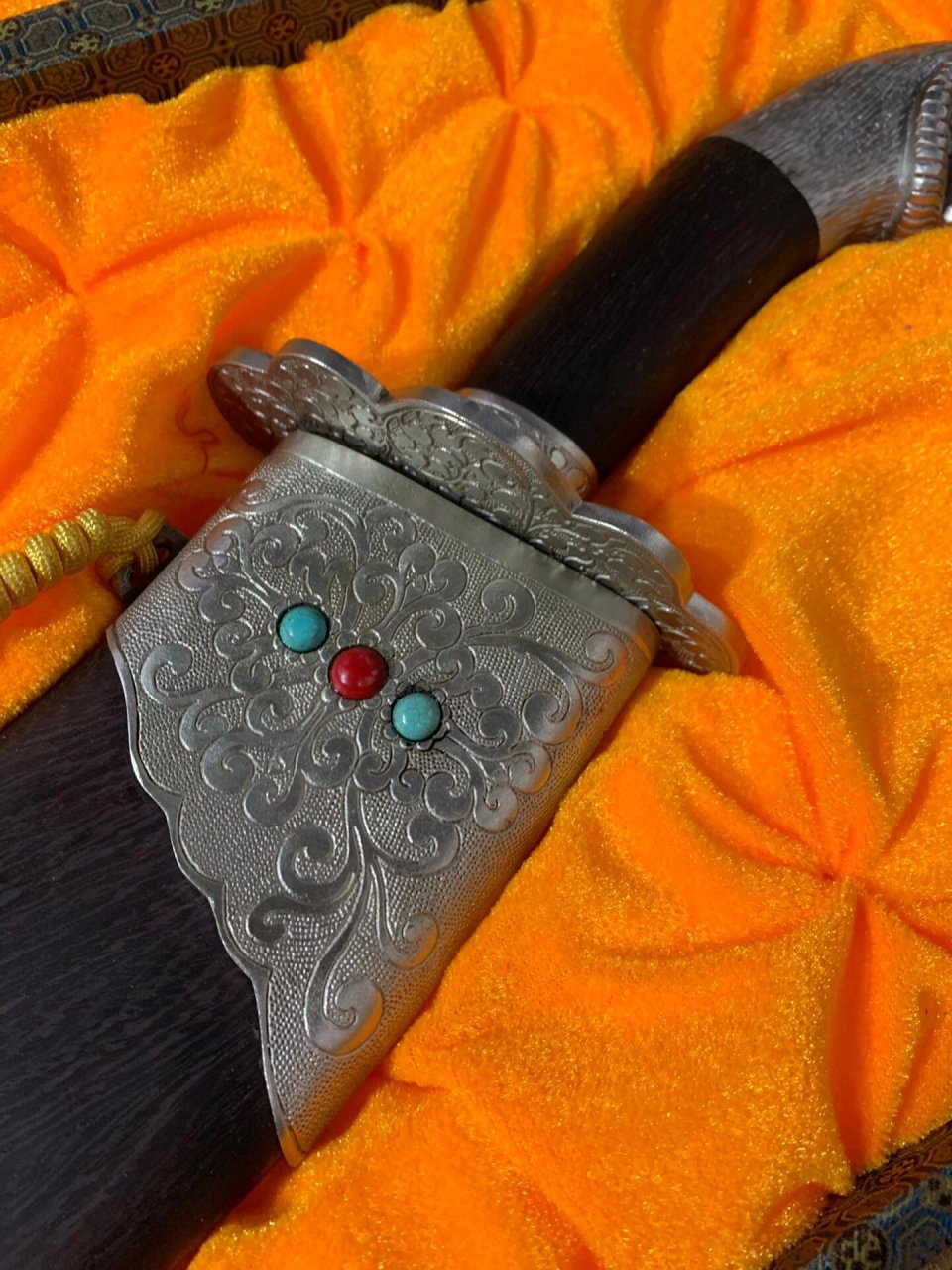 这把刀,发的人少,蒙古弯刀 蒙古刀,长生天赐,义结安达.