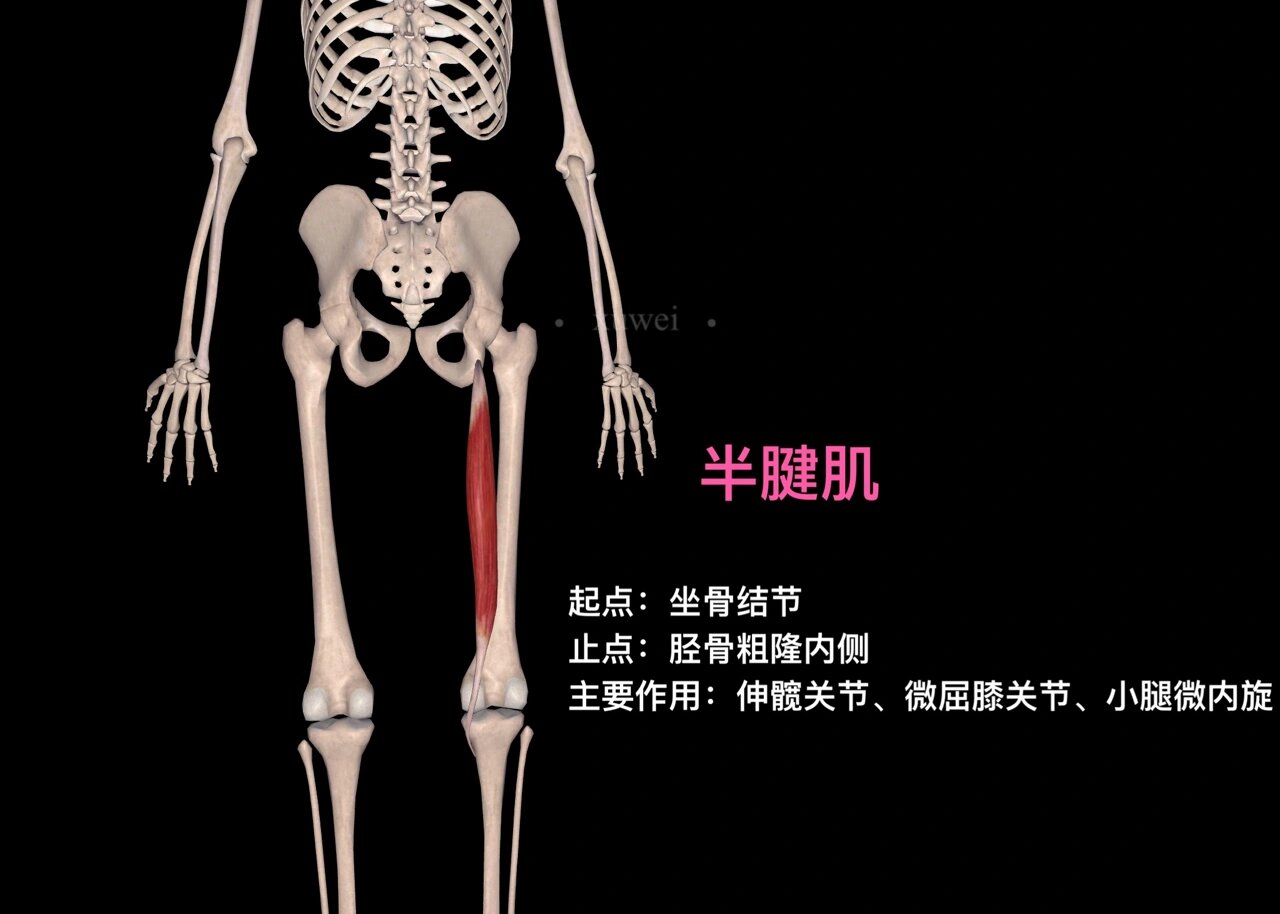 大腿后侧肌肉图图片