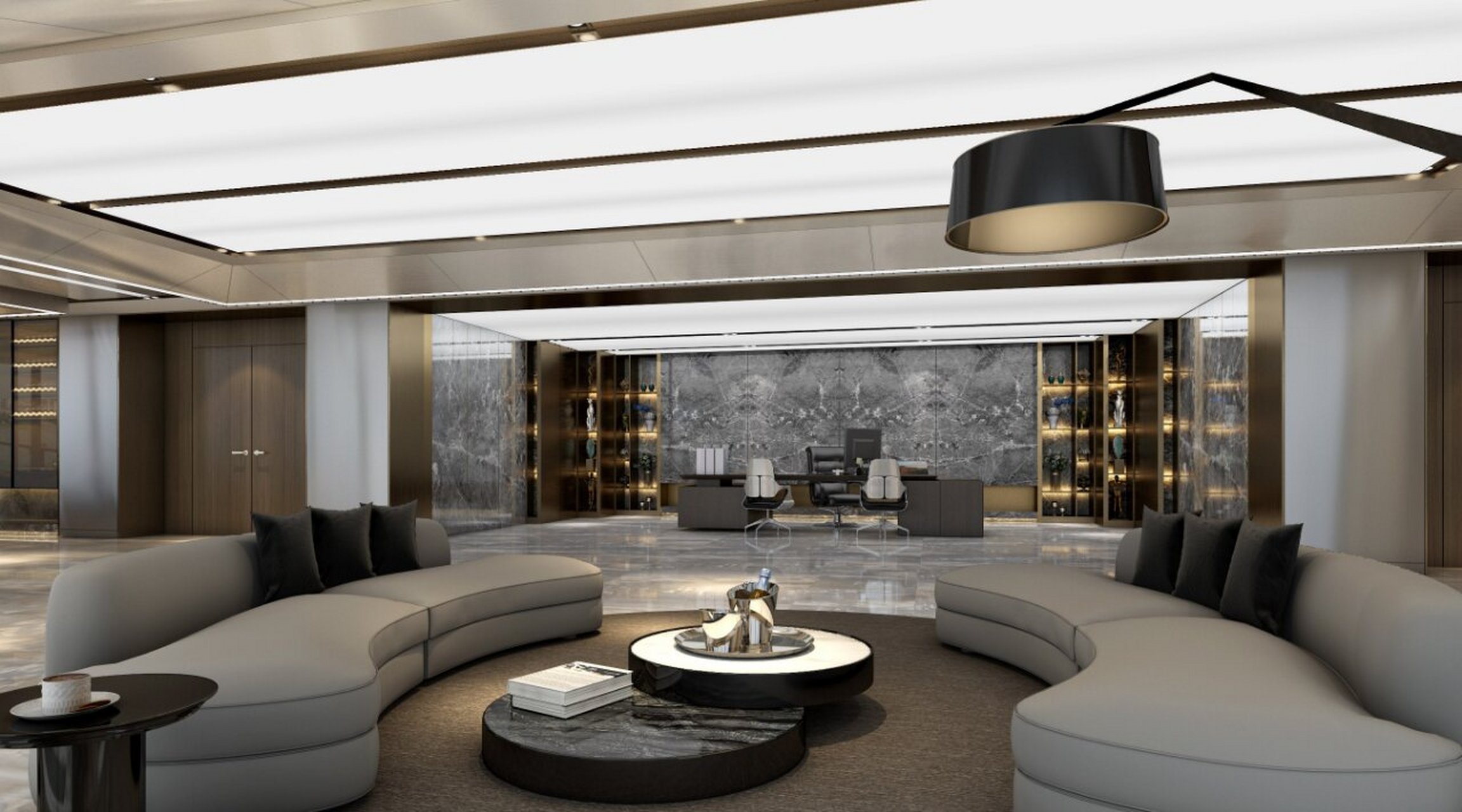 办公空间设计丨霸道总裁办公室 总裁办公室设计,综合考虑朝向与风景