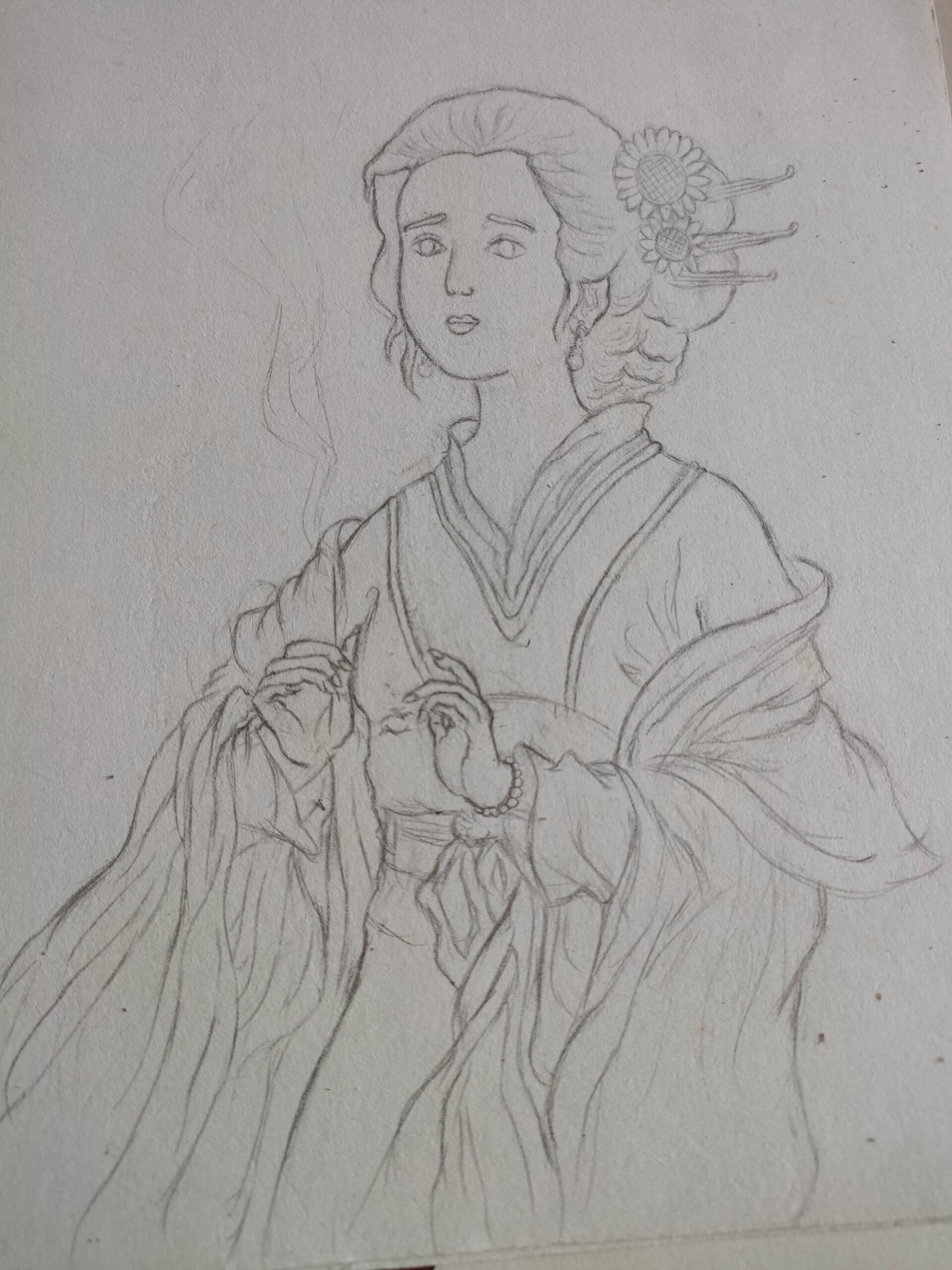 教大家画貂蝉拜月