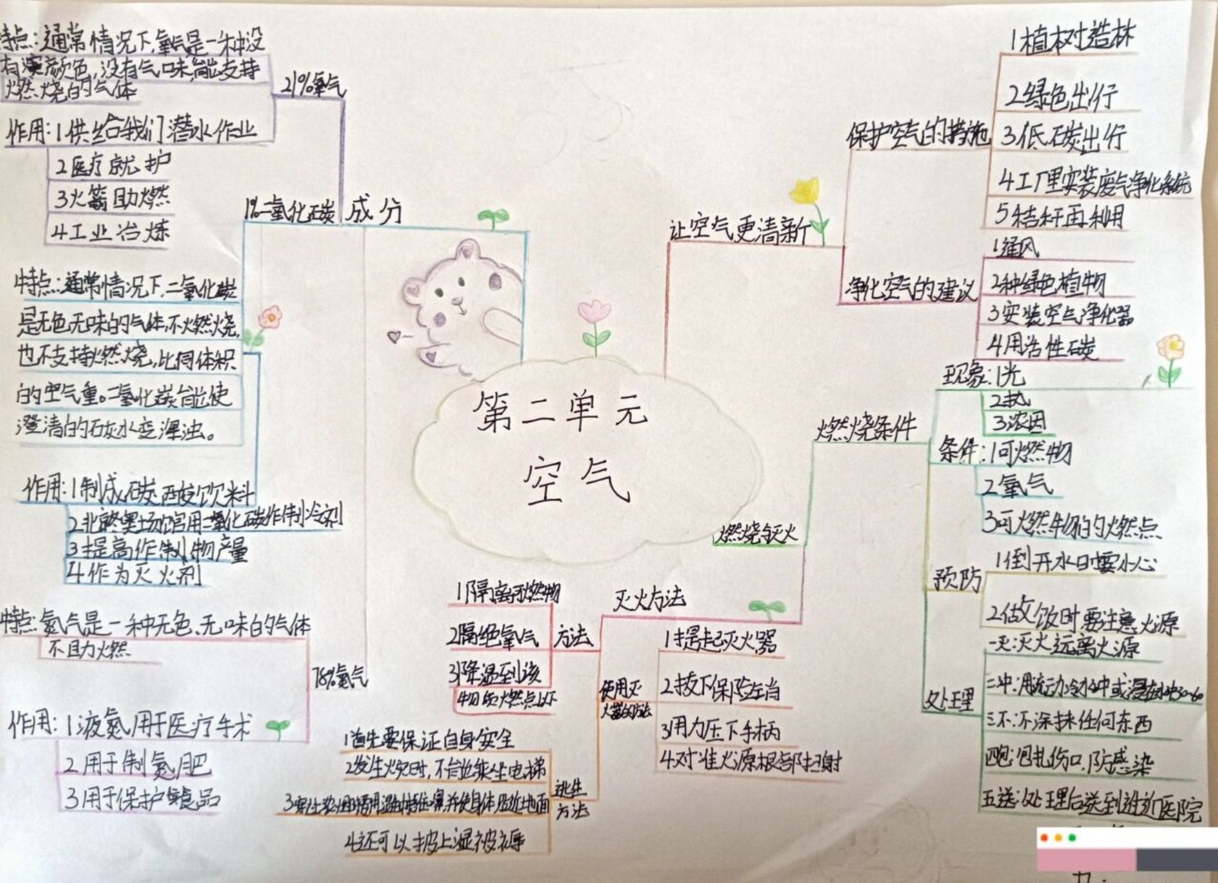 五下科学第二单元思维导图