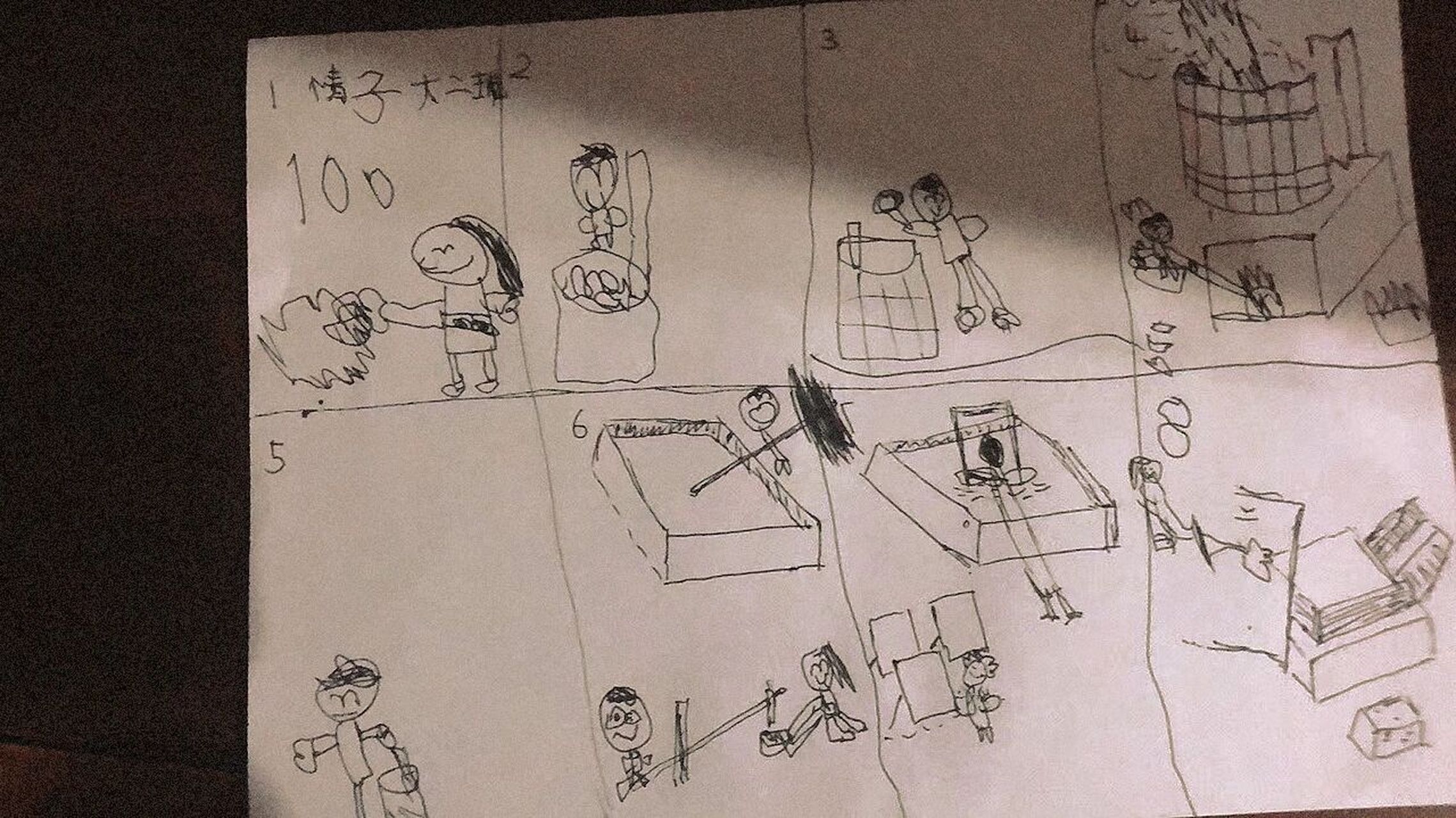 大班儿童绘画造纸术的步骤 今天无意间看到这幅画,当时还没觉得怎么样