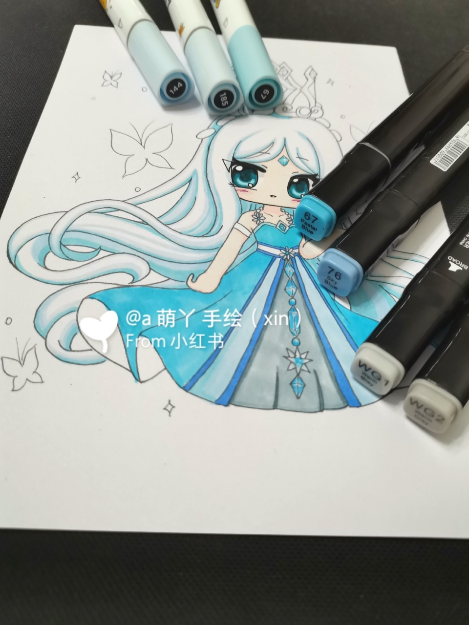 迷你世界叶罗丽冰公主简笔绘画画的日常教程 原创(第53个) 迷你世界