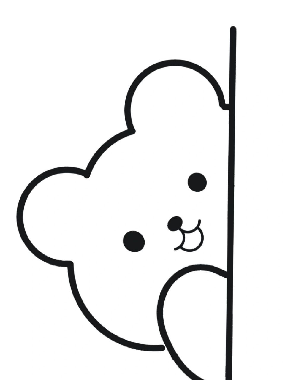 简笔画|探头小熊93(附教程)