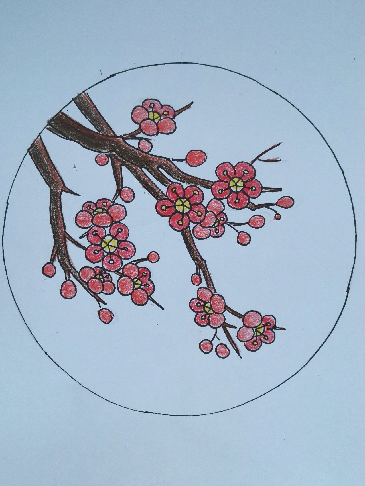 简笔画(96)跟我一起画梅花