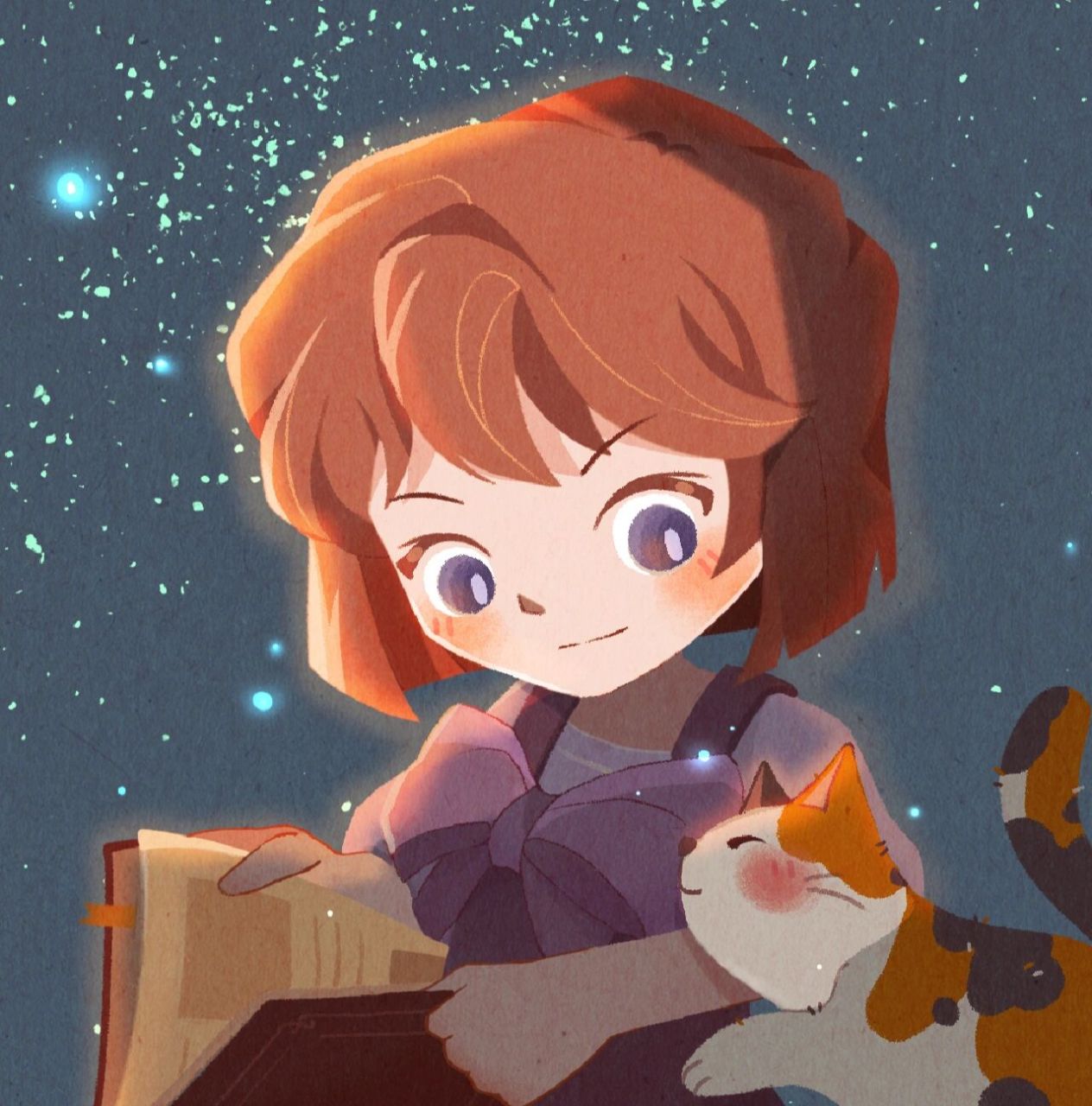 插画头像‖灰原哀 "你也想来一起看书吗?