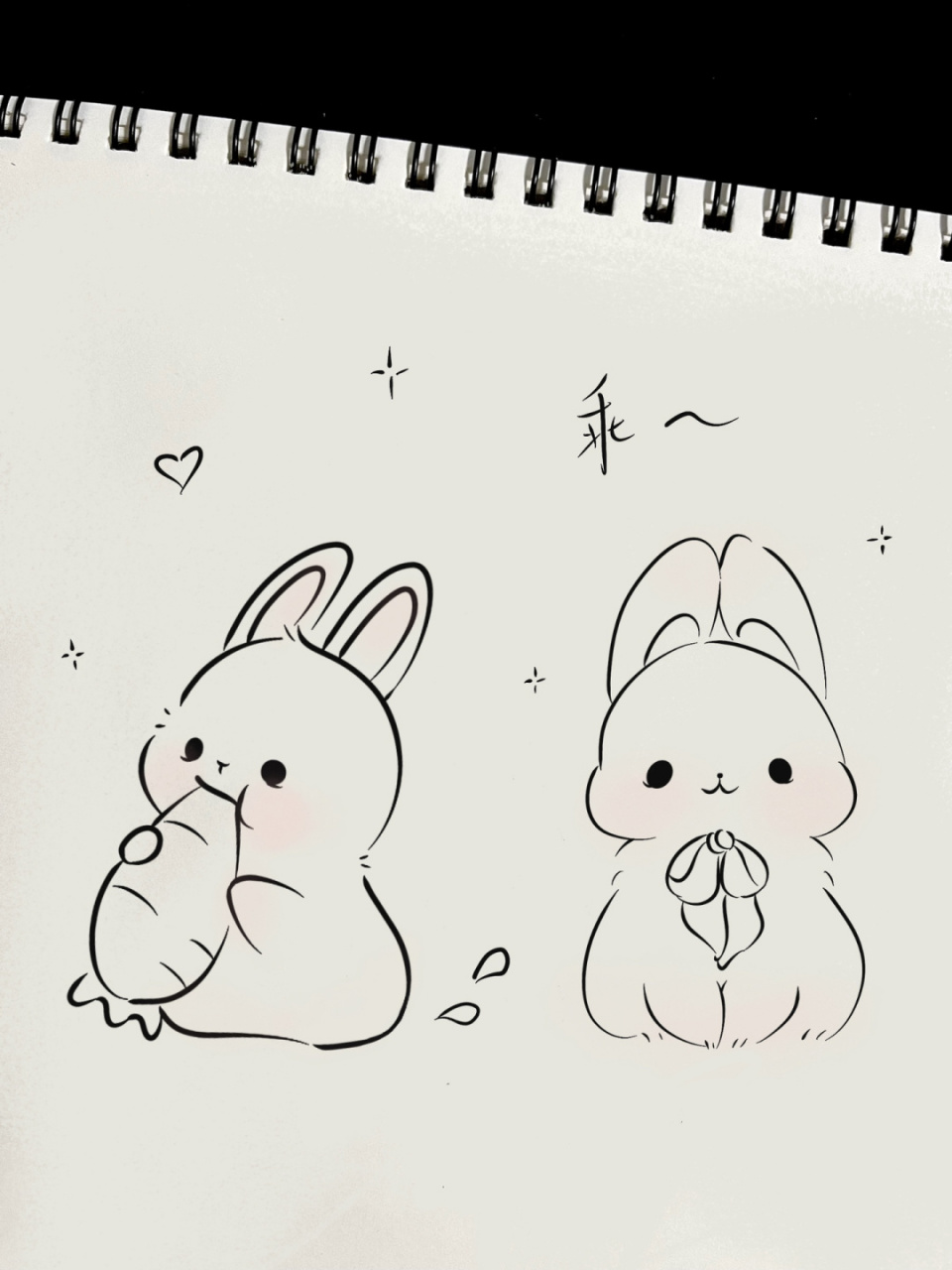 敲可爱兔子简笔画|让你的闺蜜给你安排啦!