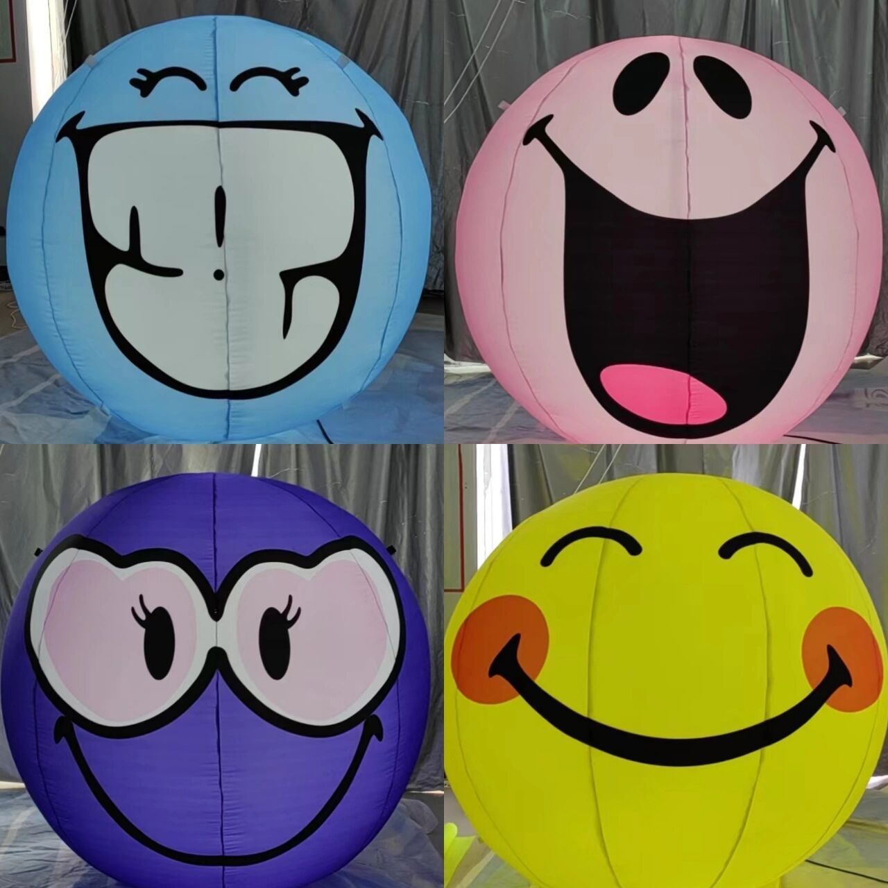 不同颜色的笑脸气模丨表情包笑脸大集合