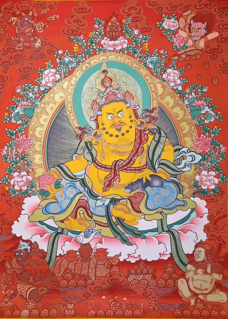藏传佛教佛像黄财神图片