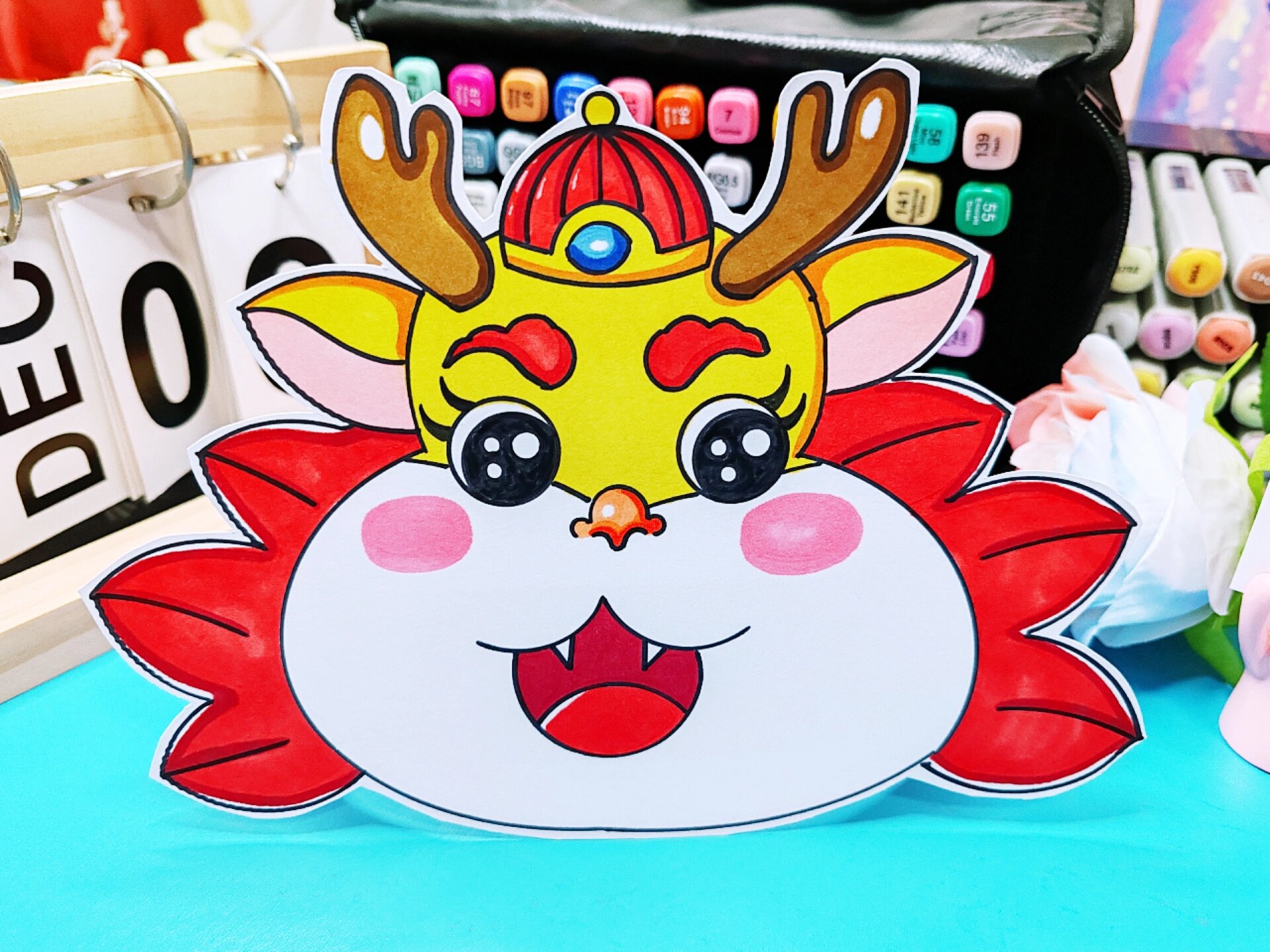 龙年头饰手工制作/龙年头饰