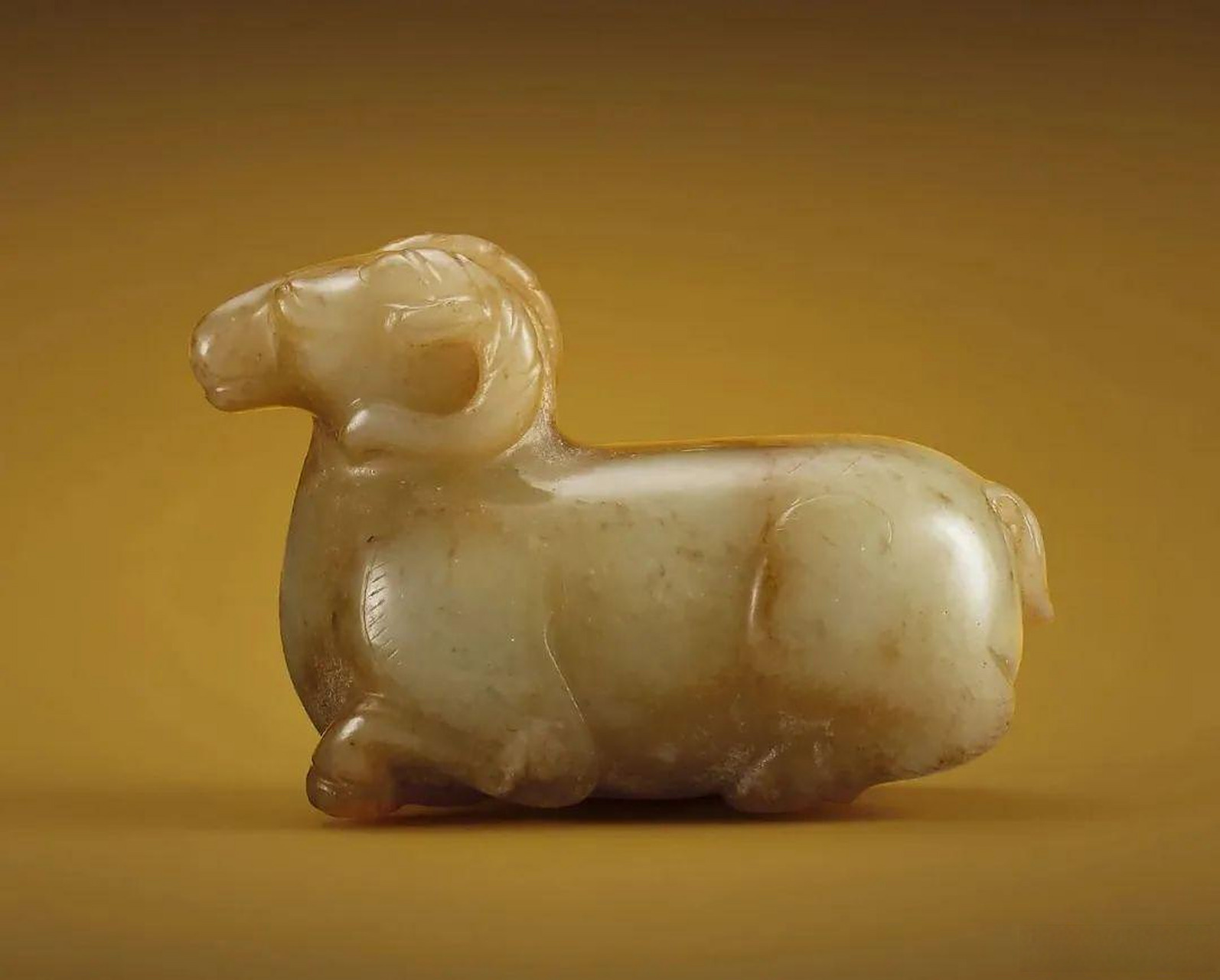 古玉#汉 白玉卧羊,奉文堂收藏,raymond and frances bushell 收藏,19