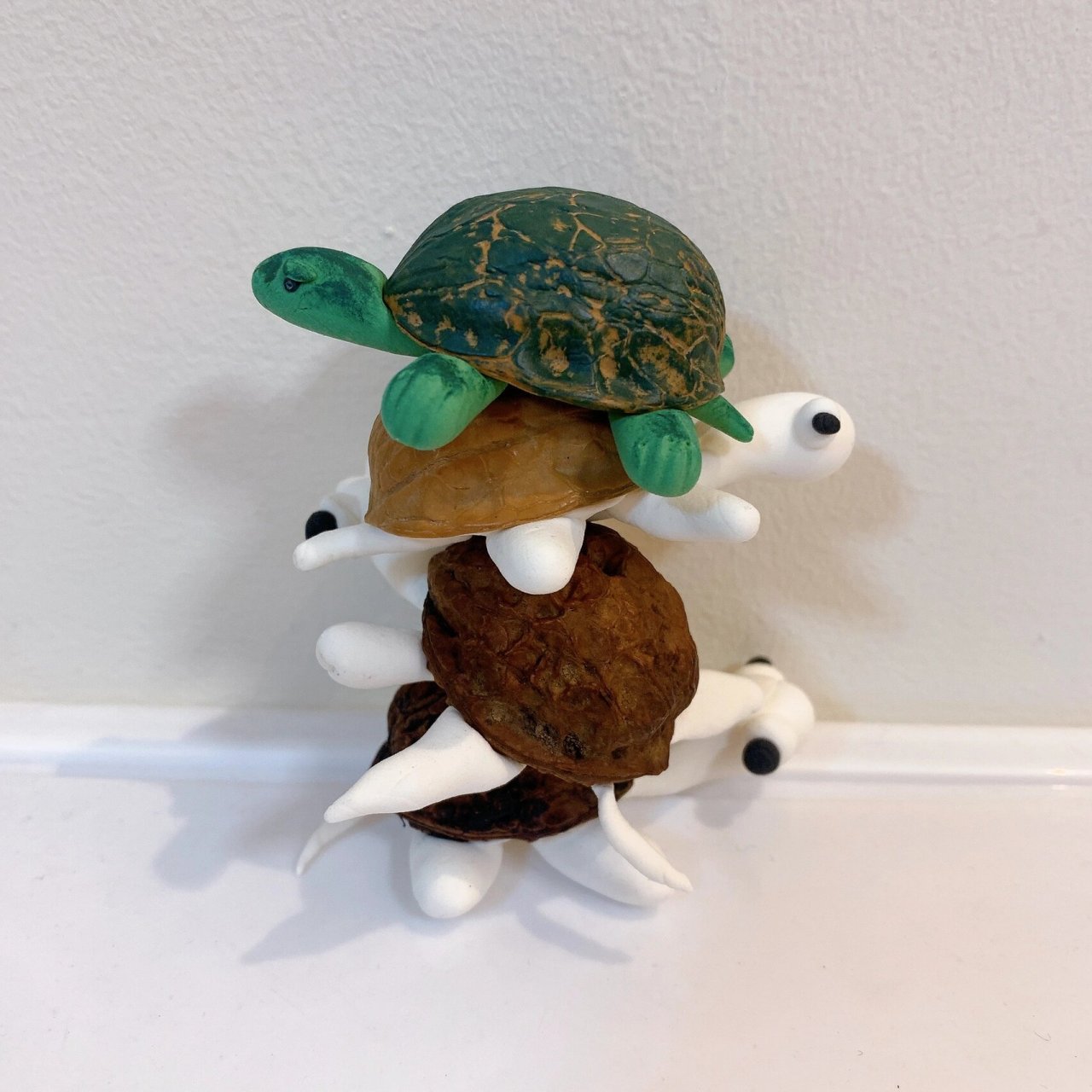 废物利用手工:核桃壳5步2分钟改造小乌龟98 假期不出门也能快乐宅家