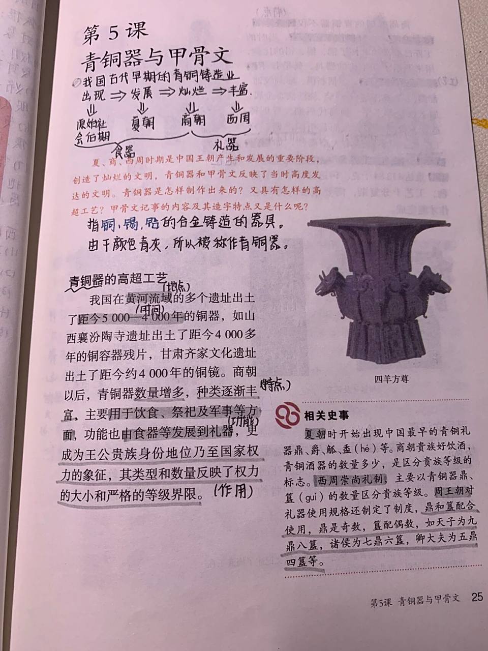 七上历史第五课笔记