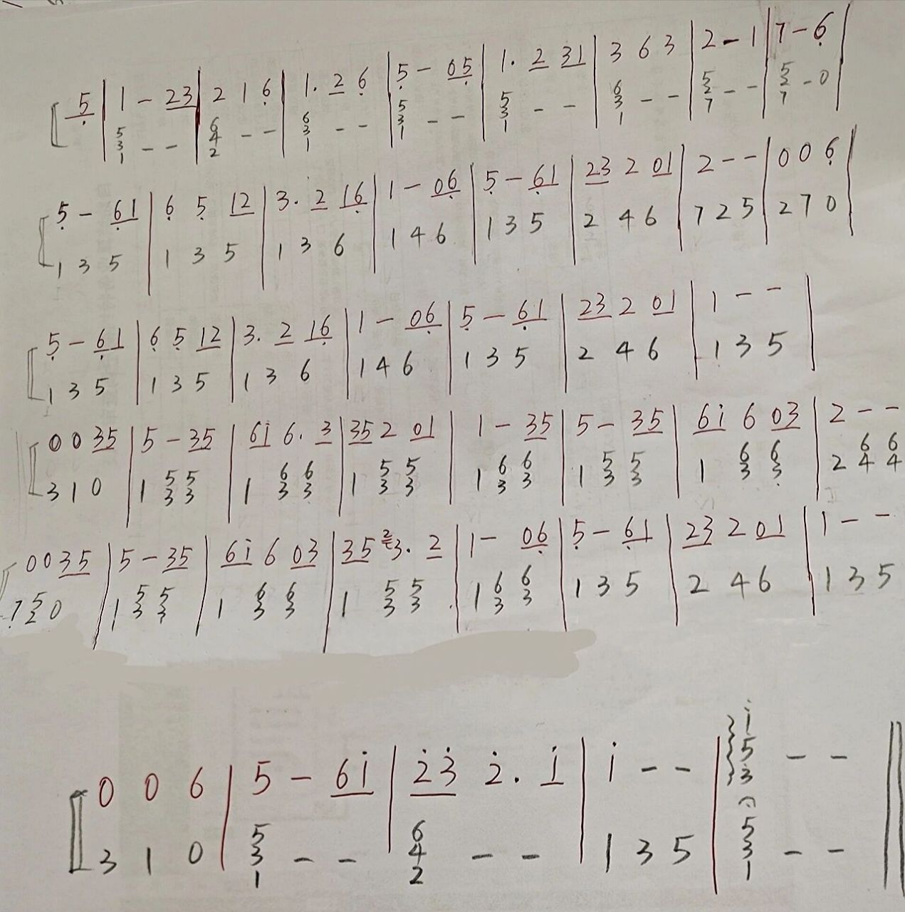 《天之大》钢琴简谱(附伴奏型) 《天之大》为d大调钢琴曲,采用了a段