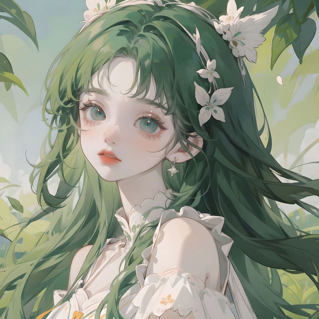 森林公主61女生头像～ 绿色系公主头像,啊哈～要绿色系的姐妹快来