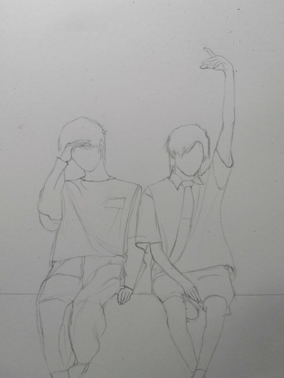 刘耀文宋亚轩手绘 草稿一张