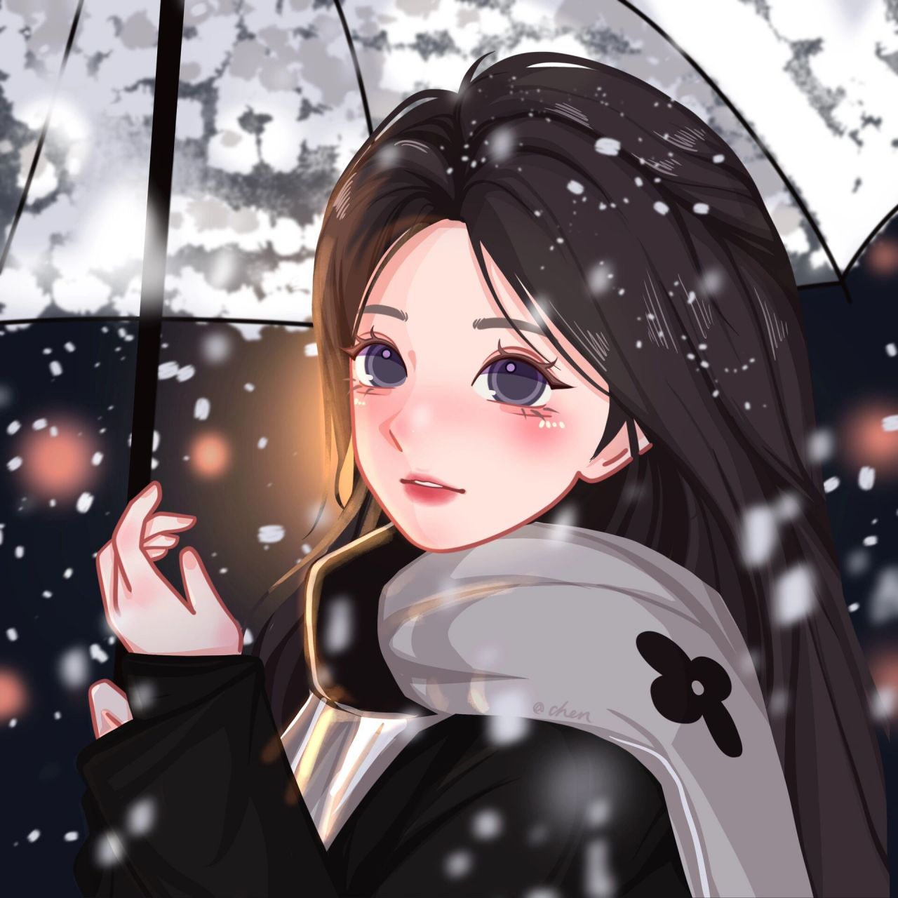 卡通头像/下雪了 哪个配色比较好些呀 好喜欢下大雪的感觉,看见雪就