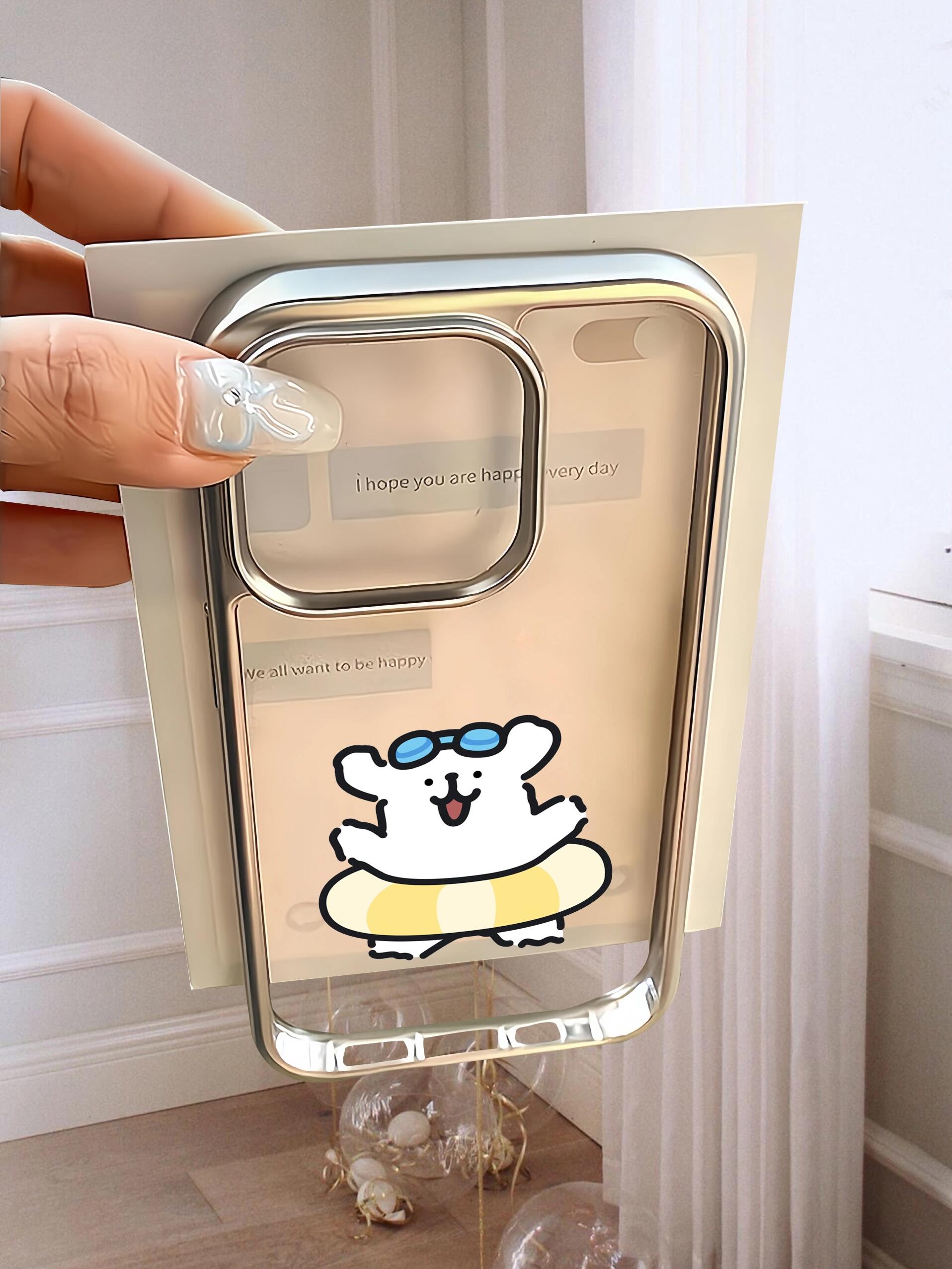 游泳圈线条狗手机壳