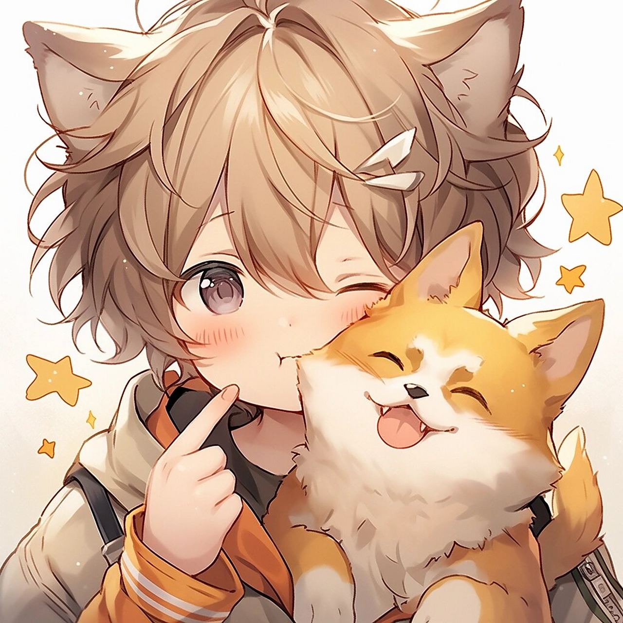 动漫男生头像|好可爱(70ω70)猫猫正太05 图片头像均由mid