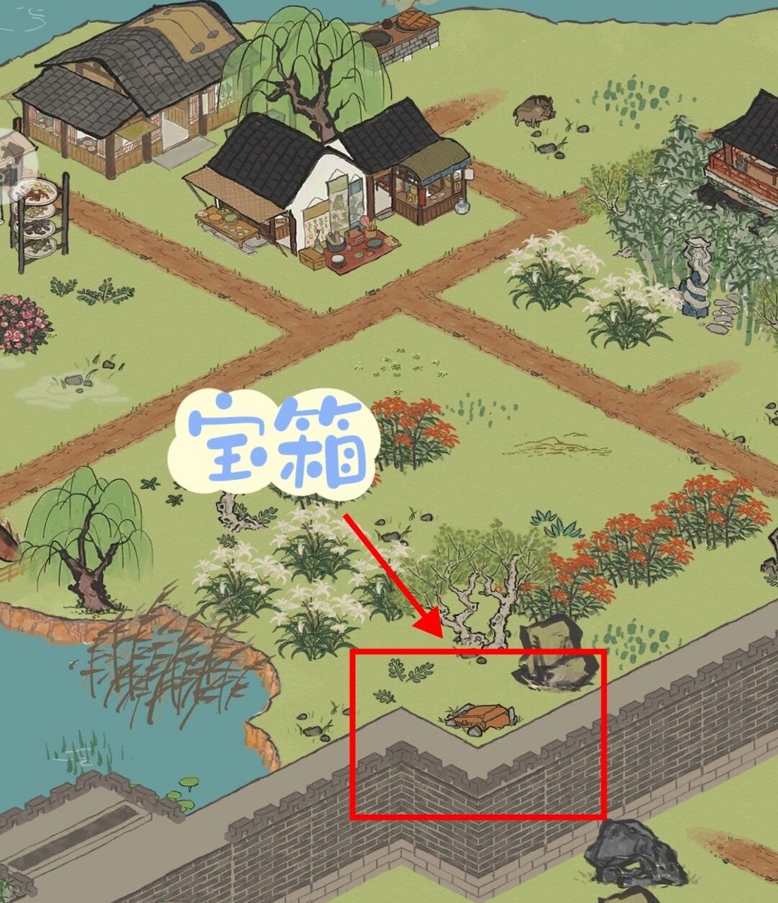 江南百景图游戏攻略|苏州府阊门游戏盒钥匙 阊chang门钥匙和宝箱位置