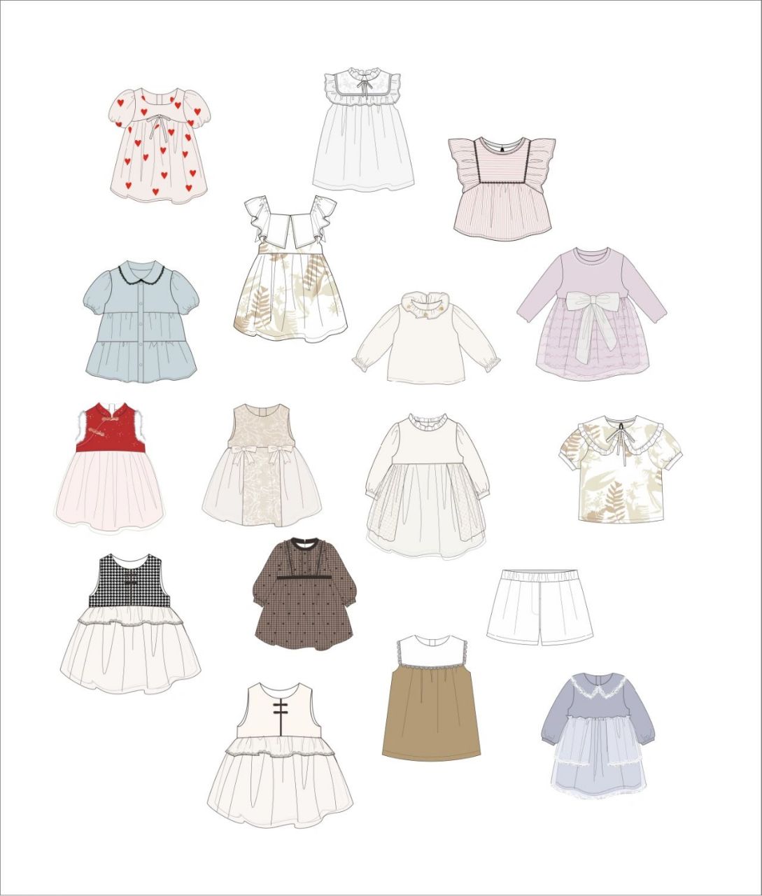 童装款式图合集