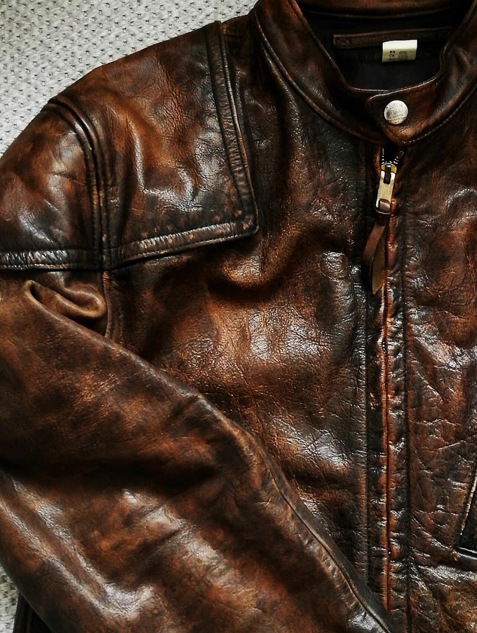 ralph lauren rrl 顶级神物毒液一代机车皮 ralph lauren rrl 顶级神