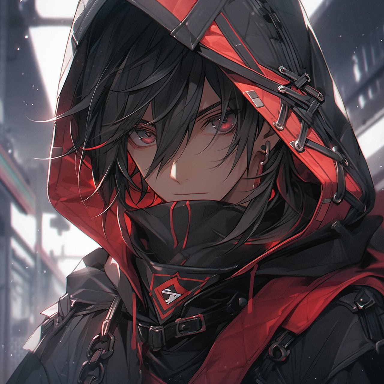 ai绘画|黑发赤瞳少年
