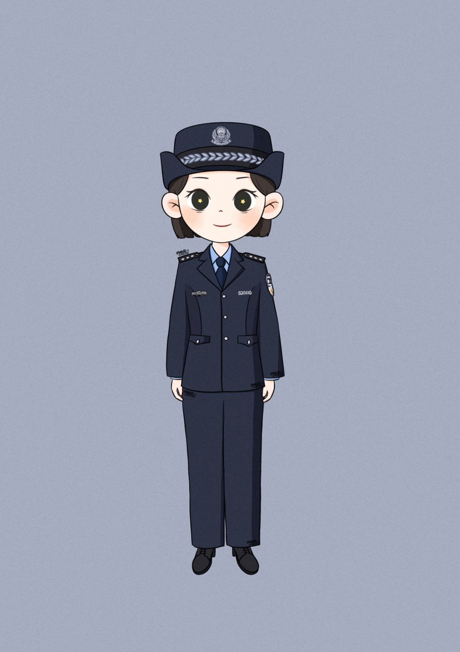 q版警察叔叔|q版女警察 为证藏蓝,对弈平凡,今日如此,日日皆然.