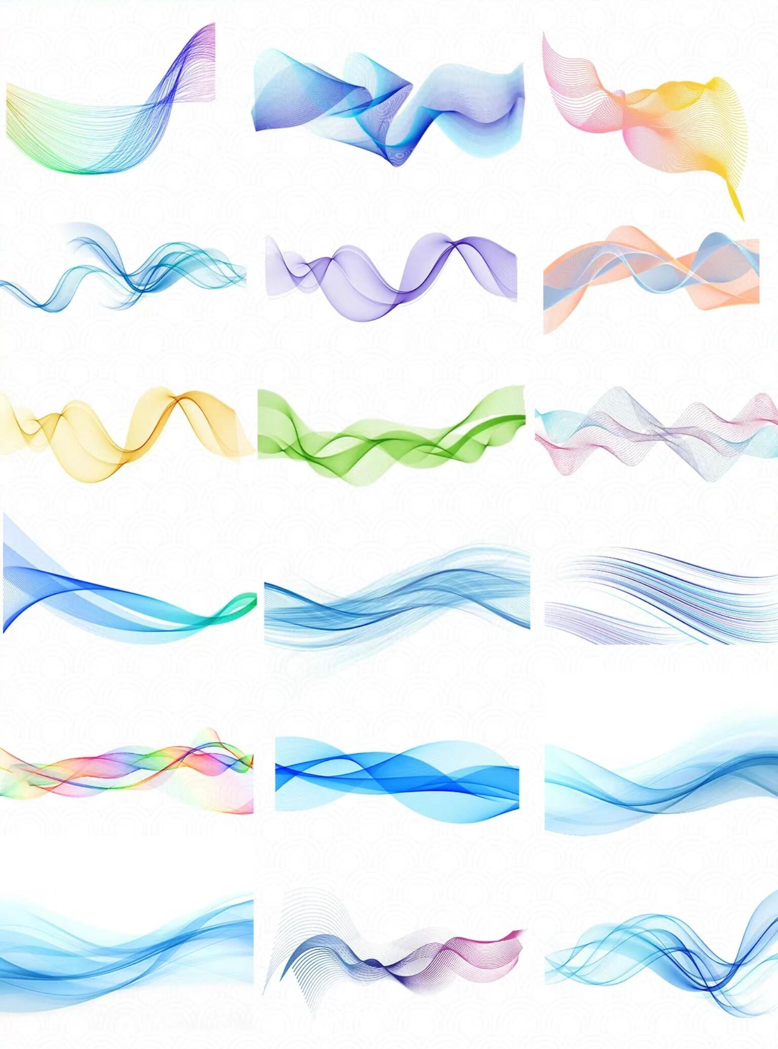 科技线条素材大放送|| 色彩斑斓,动感十足的科技线条素材来啦!