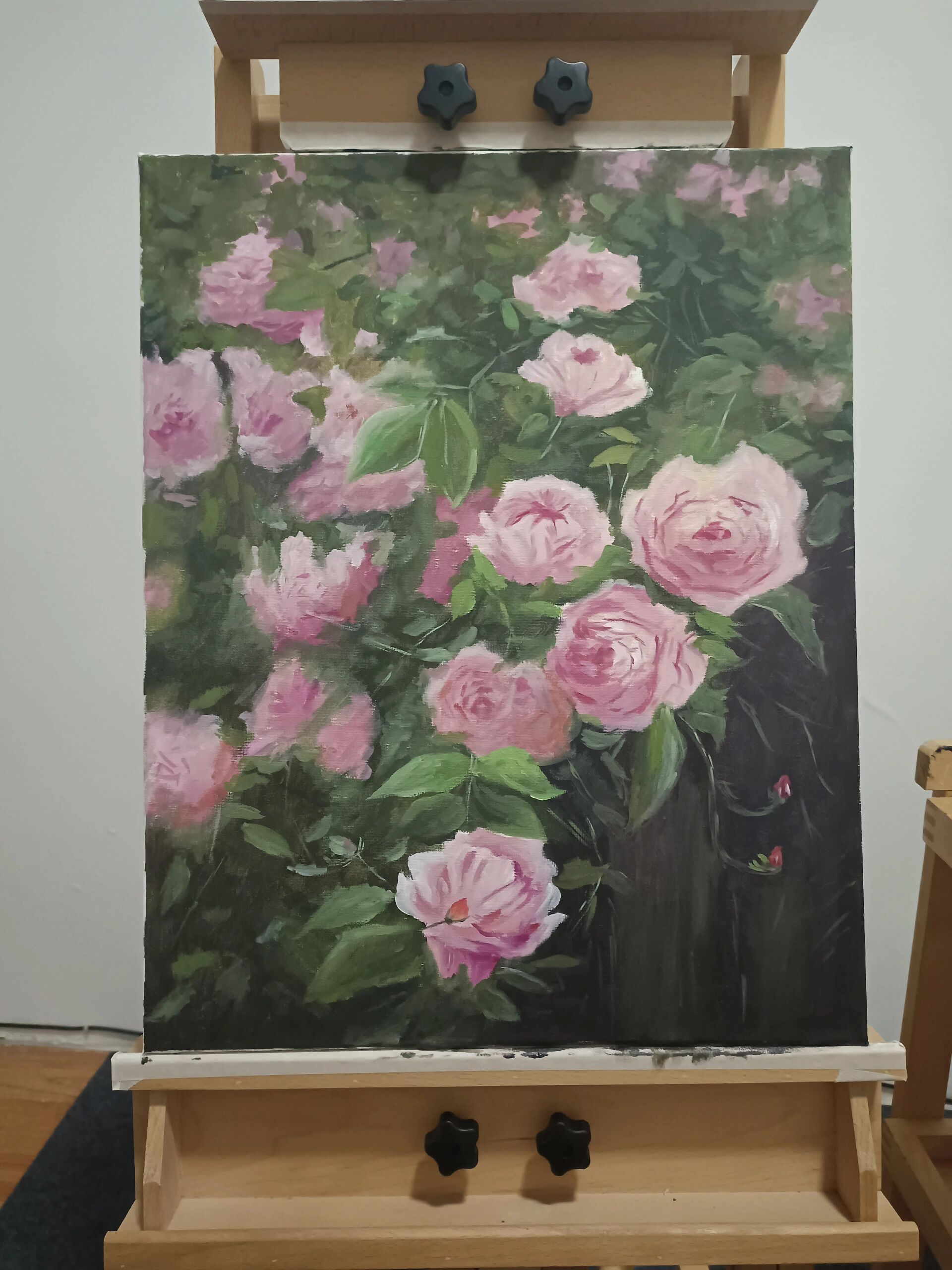 布面油画 蔷薇 附步骤图