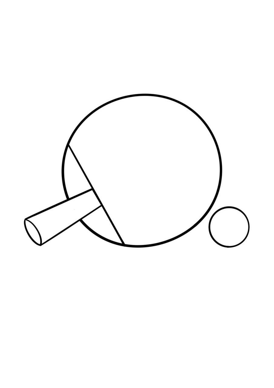 简笔画教程分享 乒乓球拍