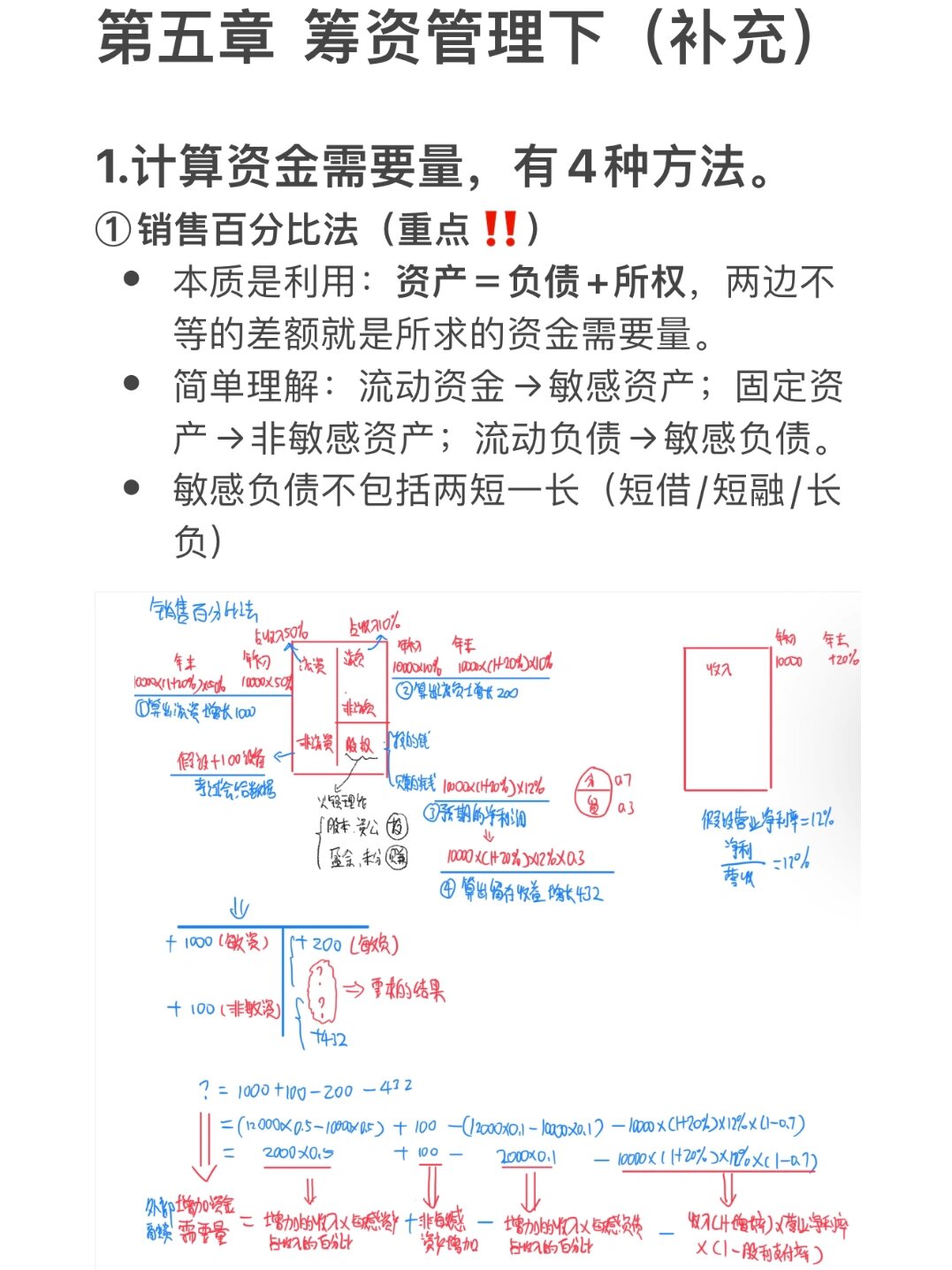 中级财管管理笔记13-筹资管理下精讲补充 这章主要考计算,感觉都挺