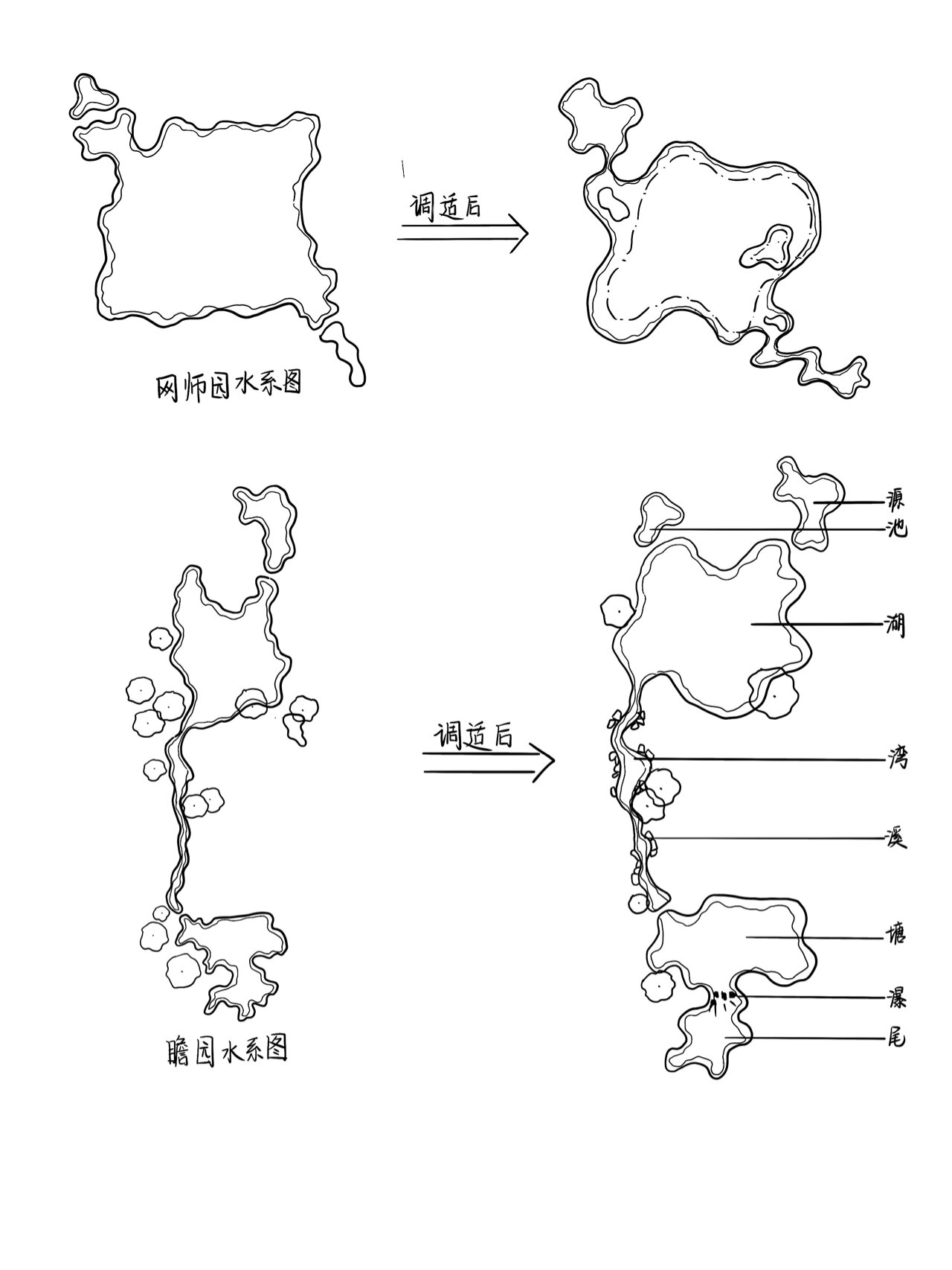 风景园林|抄绘打卡day6|自然水体练习