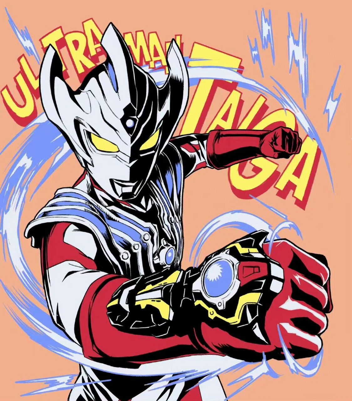 一组奥特曼插画  赛罗泽塔等